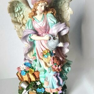 Angel Figurine with Child in Pastel Colors